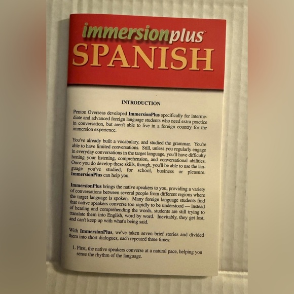 ImmersionPlus: Spanish (3 CD Set, 2002) the Final Step to Fluency w/Booklet! - Picture 3 of 3